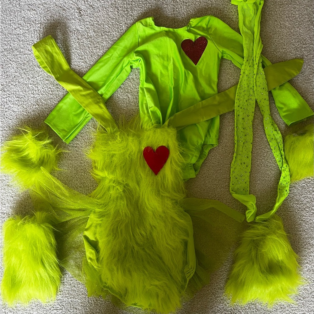 Jayden and Olivia Grinch Holiday Set outfit - 2T